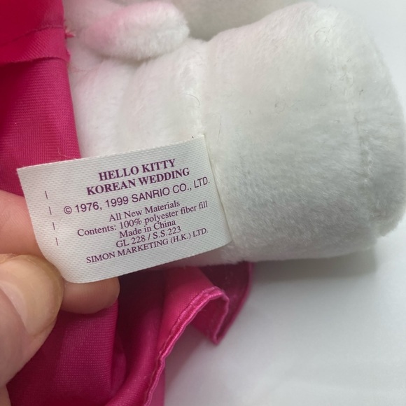 Vtg 90s Sanrio x Mcdonalds Hello Kitty Korean Wedding Bride Plush Cat 8” - Picture 5 of 7